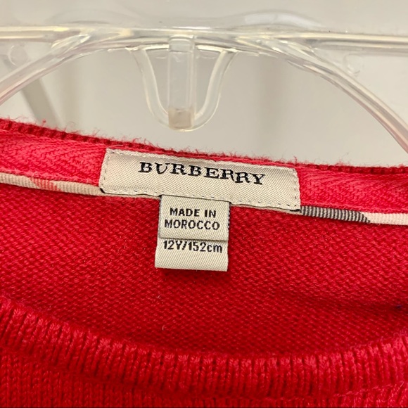 Vintage Burberry Knit Sweater Check Monogram 12Y - Picture 5 of 5
